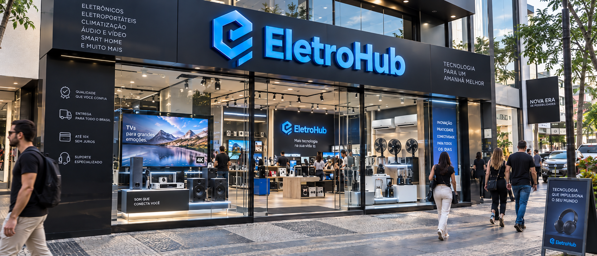 Fachada da loja EletroHub